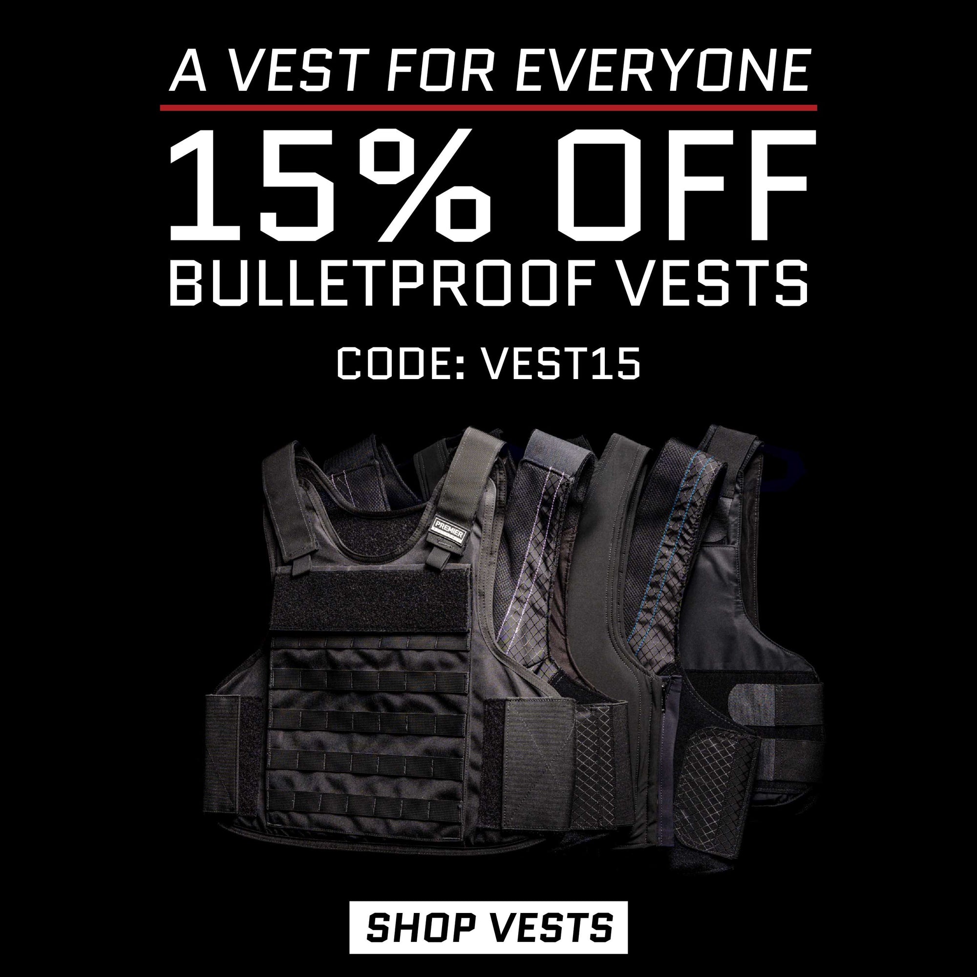bulletproof vest sale. 15% off tactical and concealable body armor vests