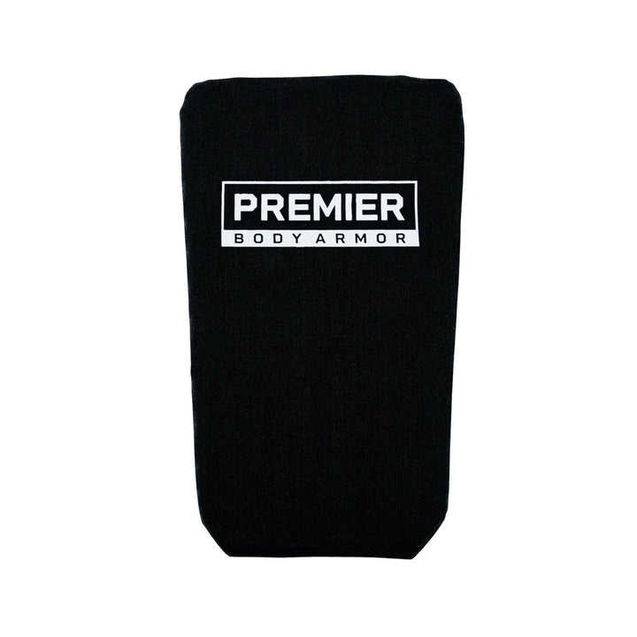 A black protective cover with "Premier Body Armor" in white on a white background is designed to fit the Vertx Siege Pack Level IIIA/HG2 Backpack Insert.