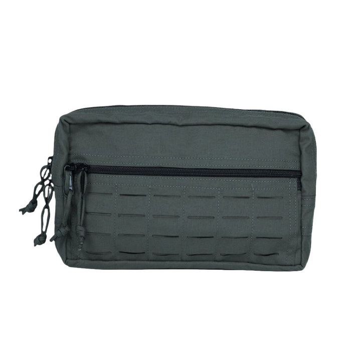Image of the Assault Pouch in Green. Front view of the admin pouch for your edc kit.