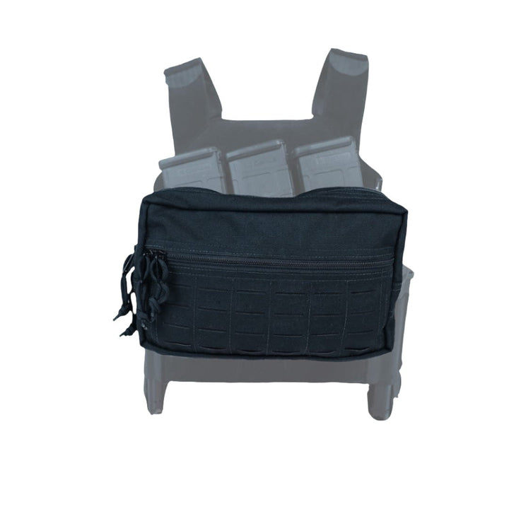 Image of the Admin Pouch attached to our Discreet Plate Carrier holding AR-15 magazines. A perfect level 3 or level 4 bulletproof vest.