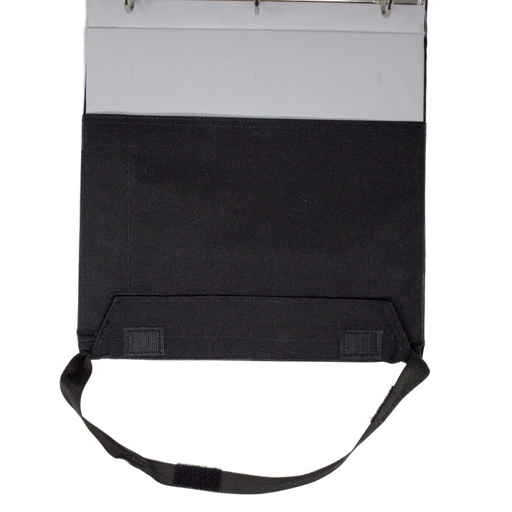 Image of the top strap of the bulletproof binder cover. A perfect addition if you're searching armor for children in the midst of school shootings.