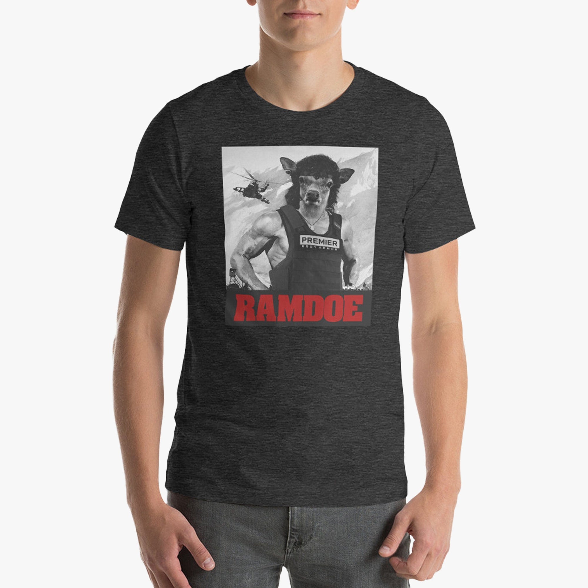 Buy your limited edition Ramdoe T-Shirt today! This shirt is inspired by kevlar vests for deer and Rambo. Super lightweight t-shirt that will make you feel bulletproof!