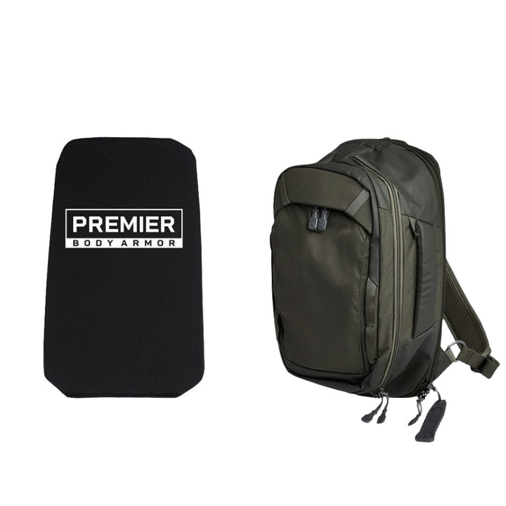 The Vertx edc transit sling bag available in rudder green. Combine this edc sling with level 3a ballistic armor inserts.