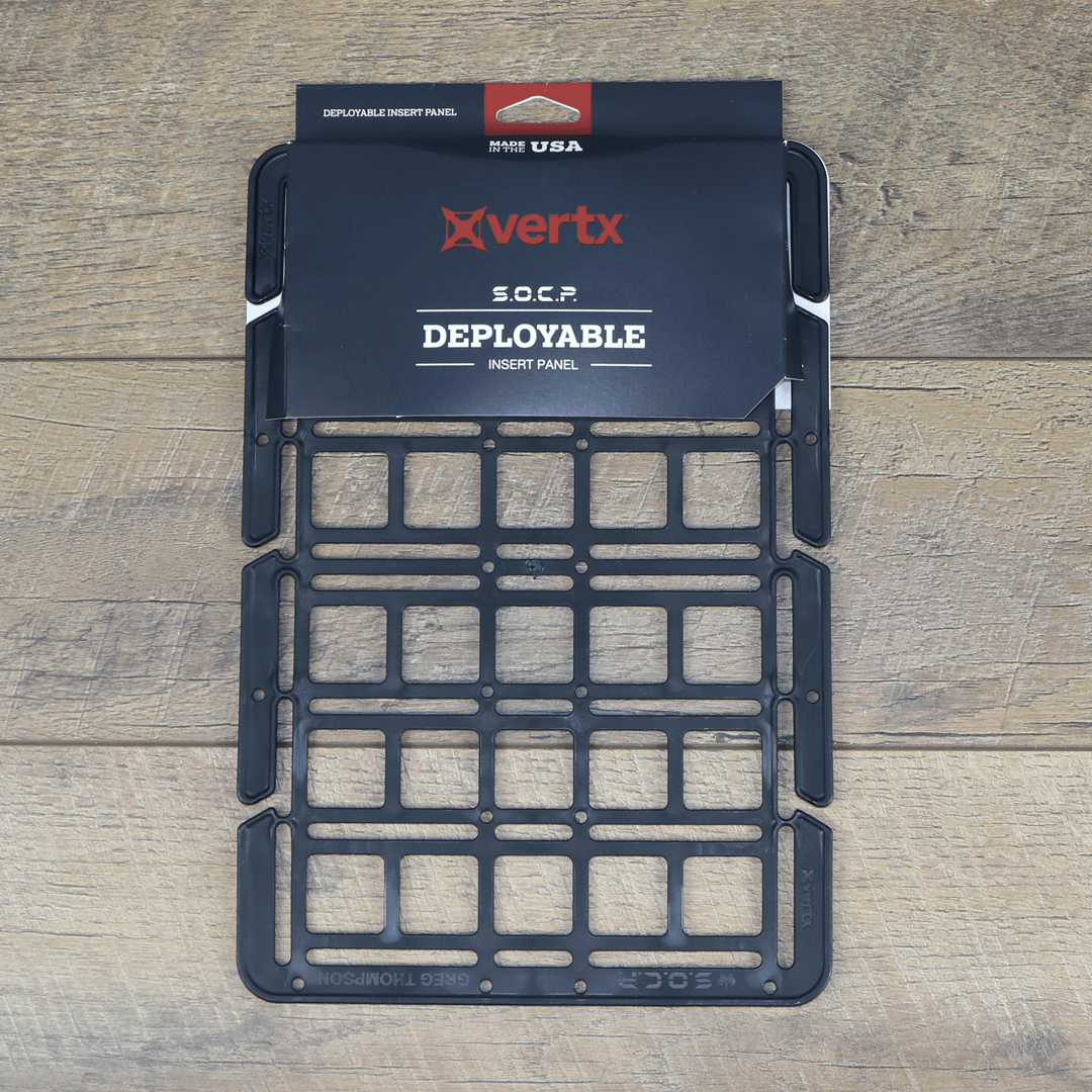 Image of Vertx SOCP deployable insert panel. The best equipment for organizing your tactical gear.