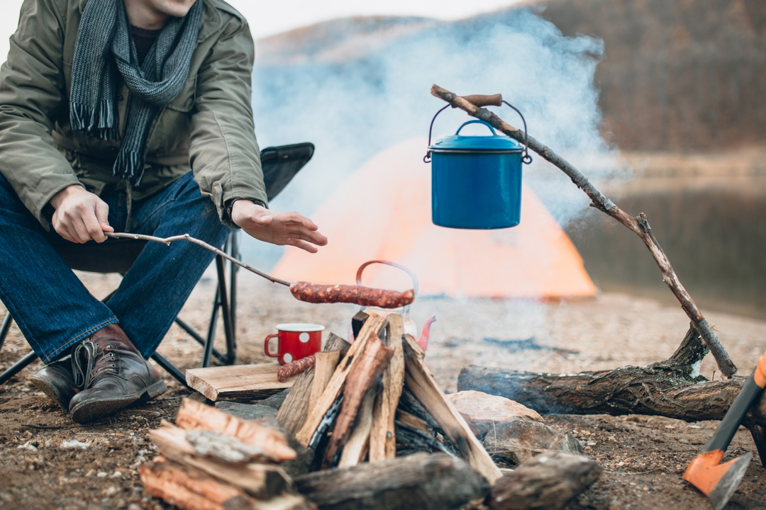 outdoor cooking over a fire