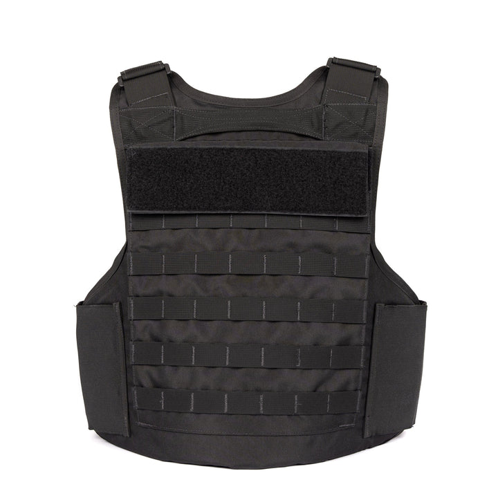 molle and plate pocket on back of tactical body armor vest