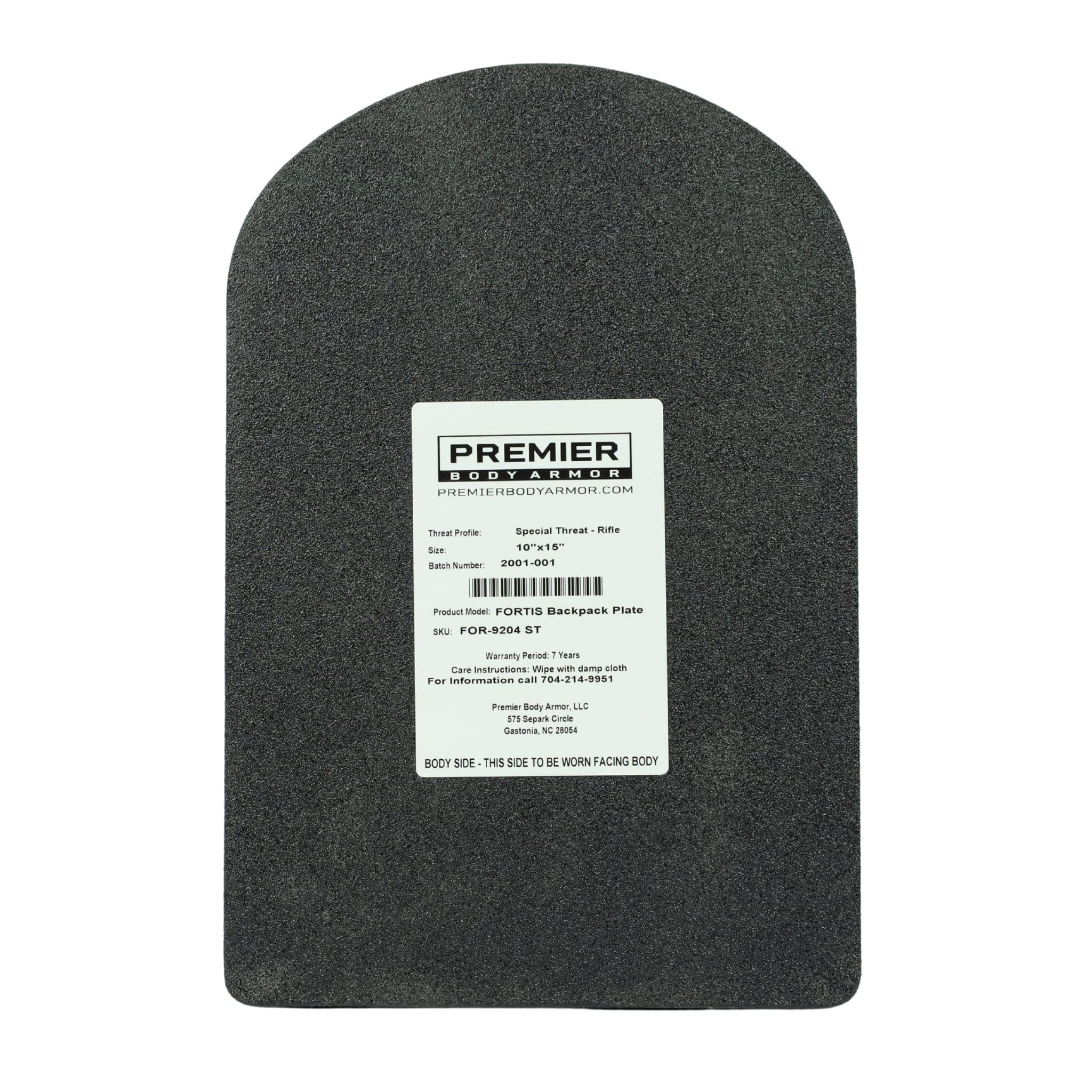 10x15 Special Threat Rifle-Rated Backpack Insert | AR/AK