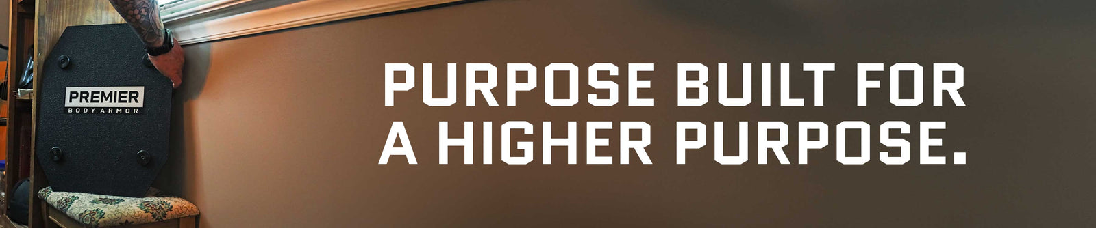 purpose built for a higher purpose banner showing home shield in bedroom