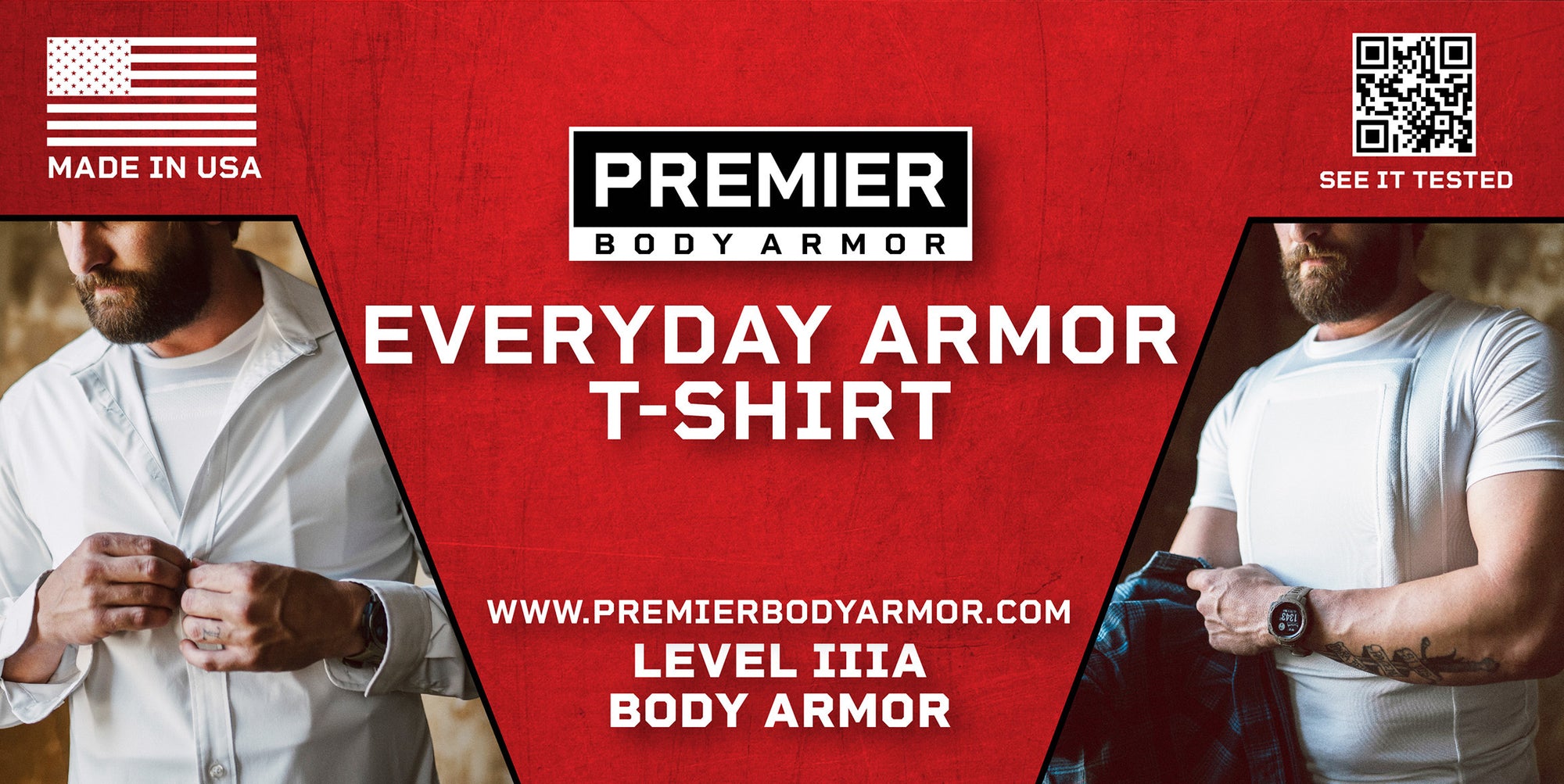 Premier Body Armor Everyday Armor T-Shirt with Level IIIA Armor Panels SKU - 181686