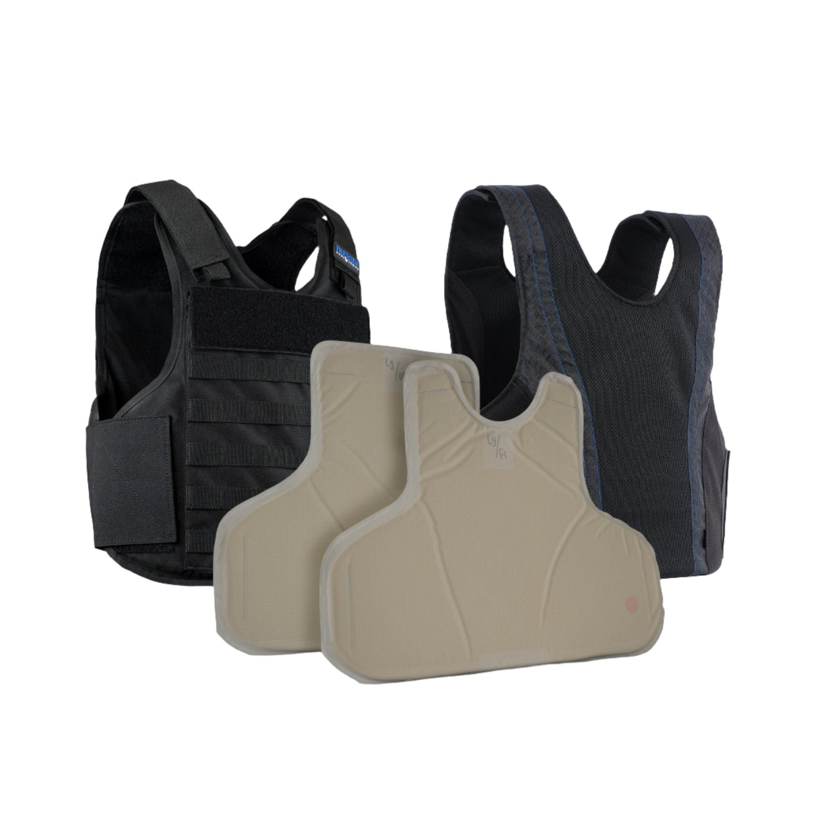 tactical and concealable bulletproof vest with front and back protection