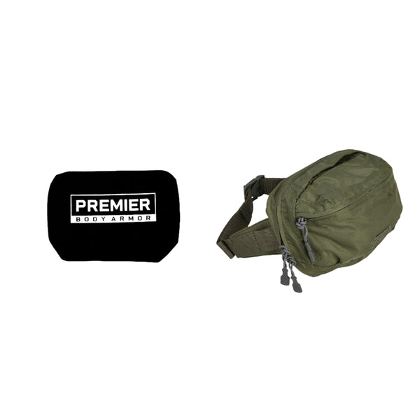 Vertx SOCP Tactical Fanny Pack Bundle Black / Canopy Green by Premier Body Armor