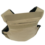 The Premier Body Armor Patrol Alpha is a tan Level IIIA soft armor vest featuring reinforced shoulder straps, MOLLE integration, and a large Velcro panel on the upper front, shown against a plain white background.