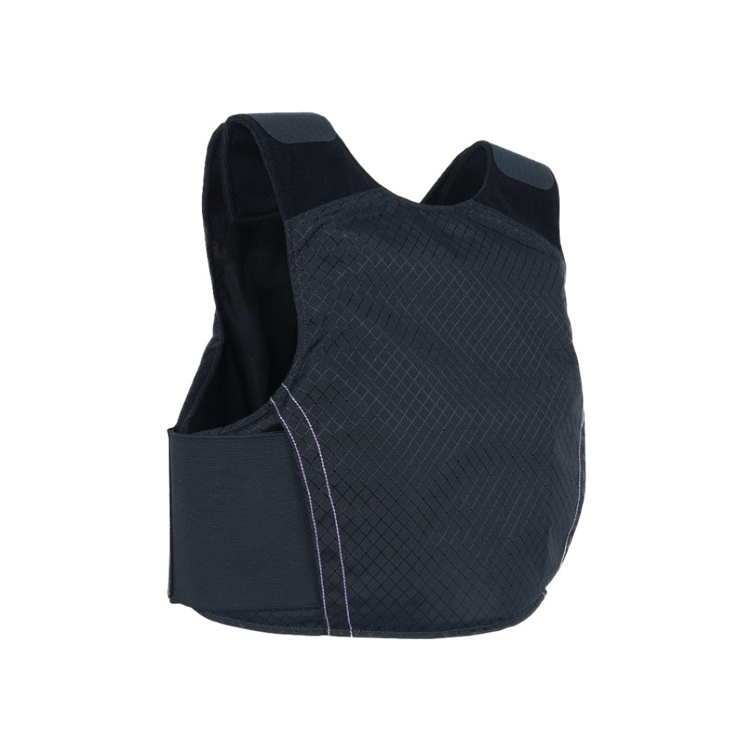 Female armor technology to be a form fitting concealable vest for women. 