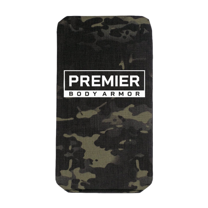 The TSA-approved Level IIIA Insert for the 5.11 Rapid Sling Pack 10L by Premier Body Armor, in MultiCam Black, meets NIJ ballistic standards for enhanced safety.