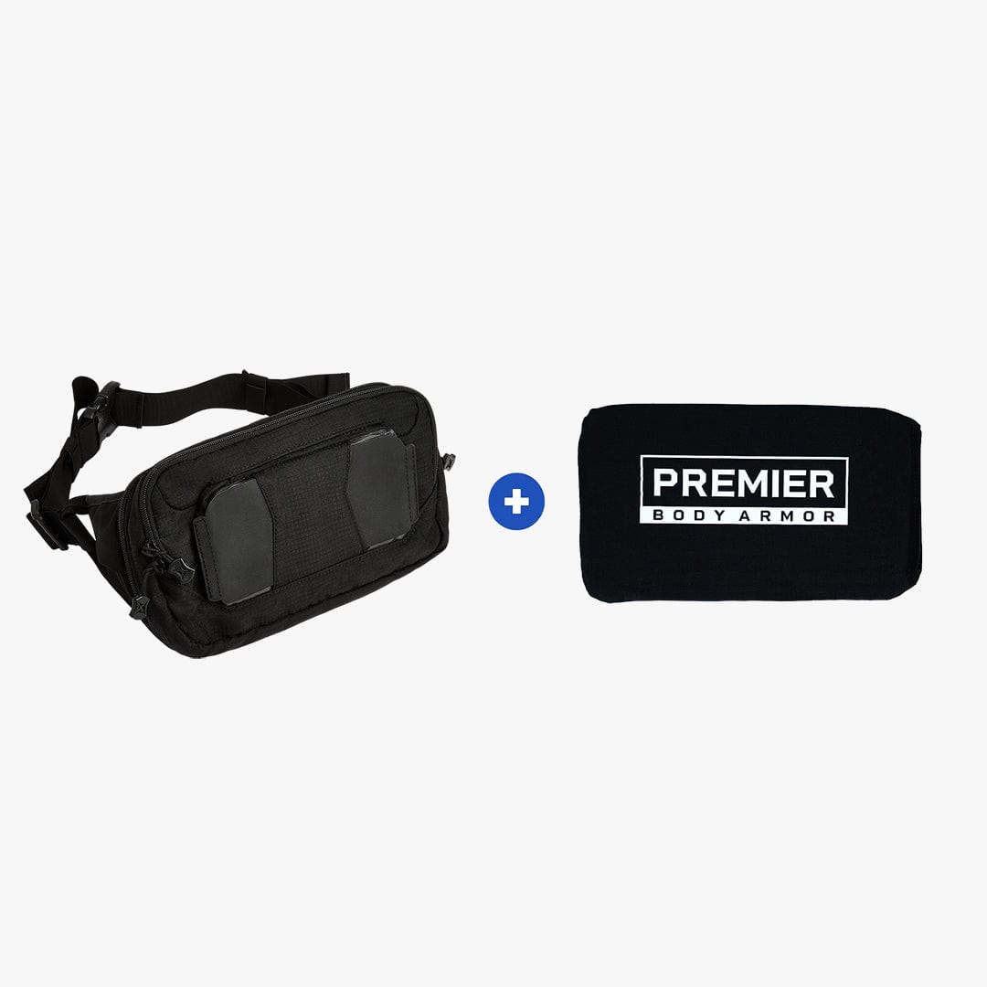 The Vertx SOCP Tactical Fanny Pack in It's Black. Pair your tactical fanny pack with level 3a armor. 