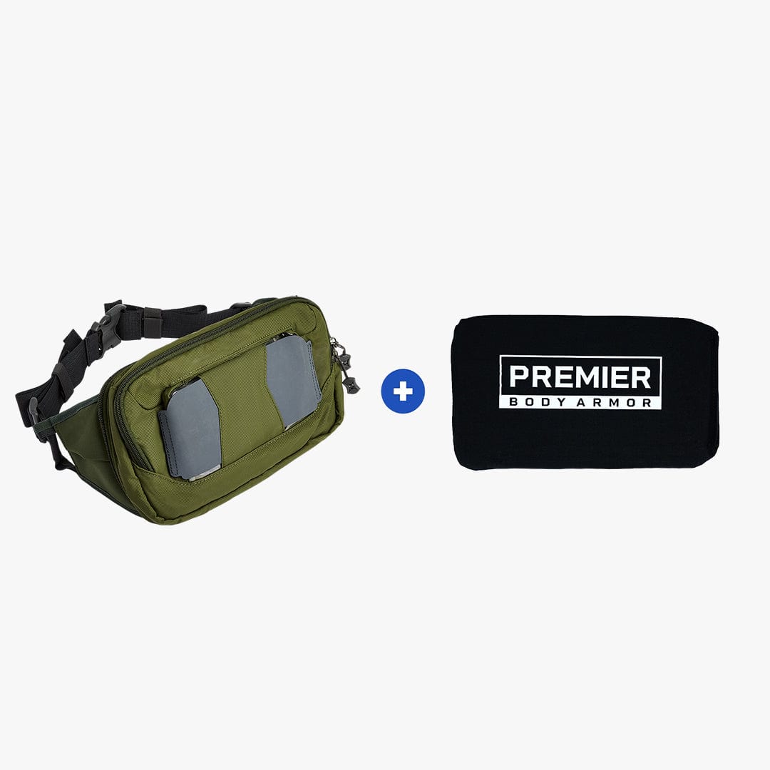 Vertx SOCP Tactical Fanny Pack Bundle Black / Canopy Green by Premier Body Armor