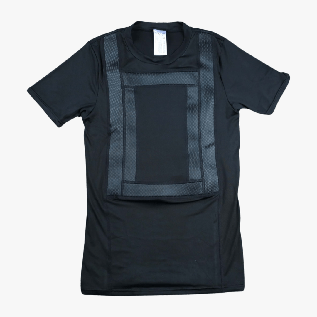 Image of the Everyday Armor T-Shirt in black. This is not a bulletproof shirt as the armor is sold separately.