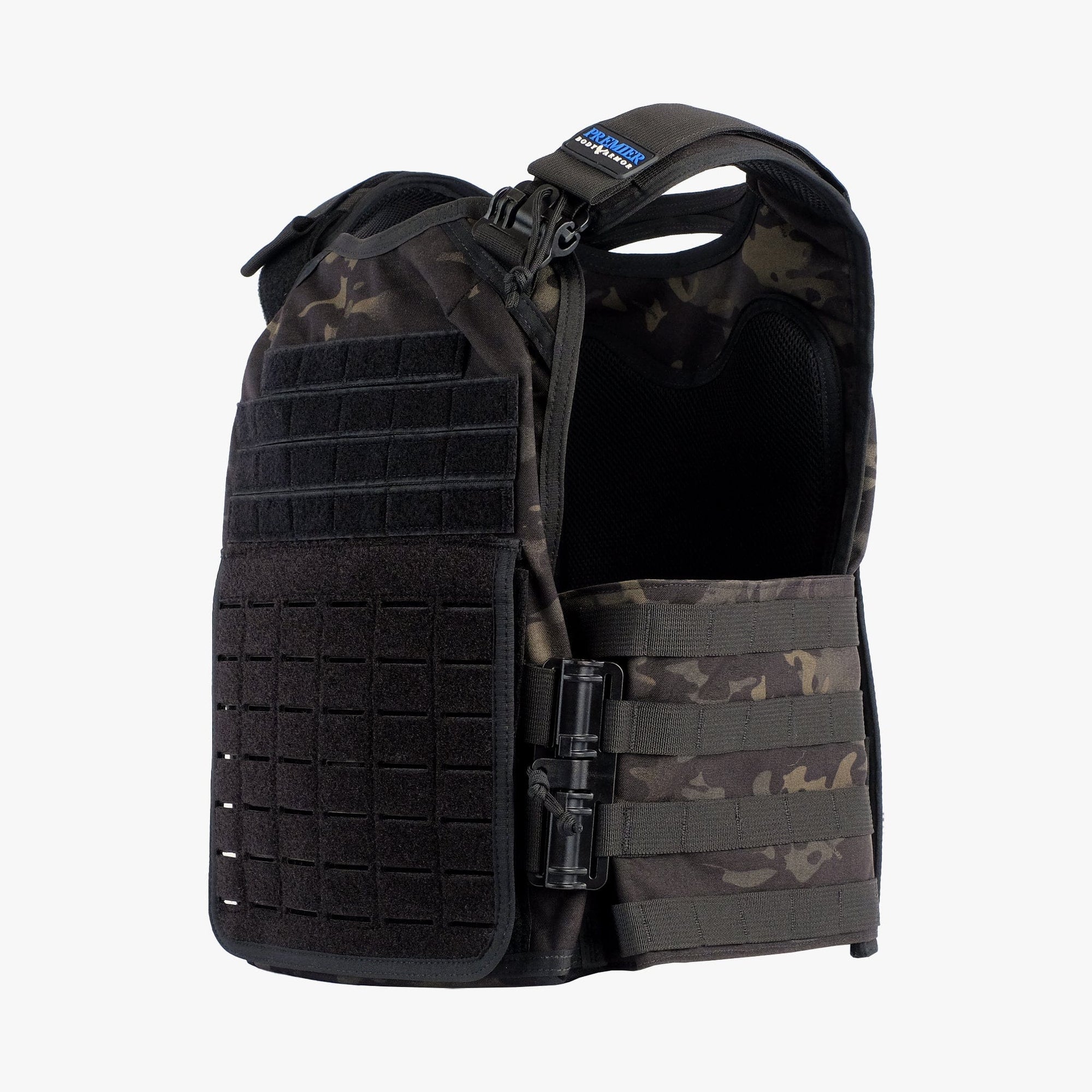 This multicam black plate carrier can hold any type of rifle rated body armor. Pair this vest with our STRATIS polyethylene body armor plates to have the best bulletproof plate carrier on the market.
