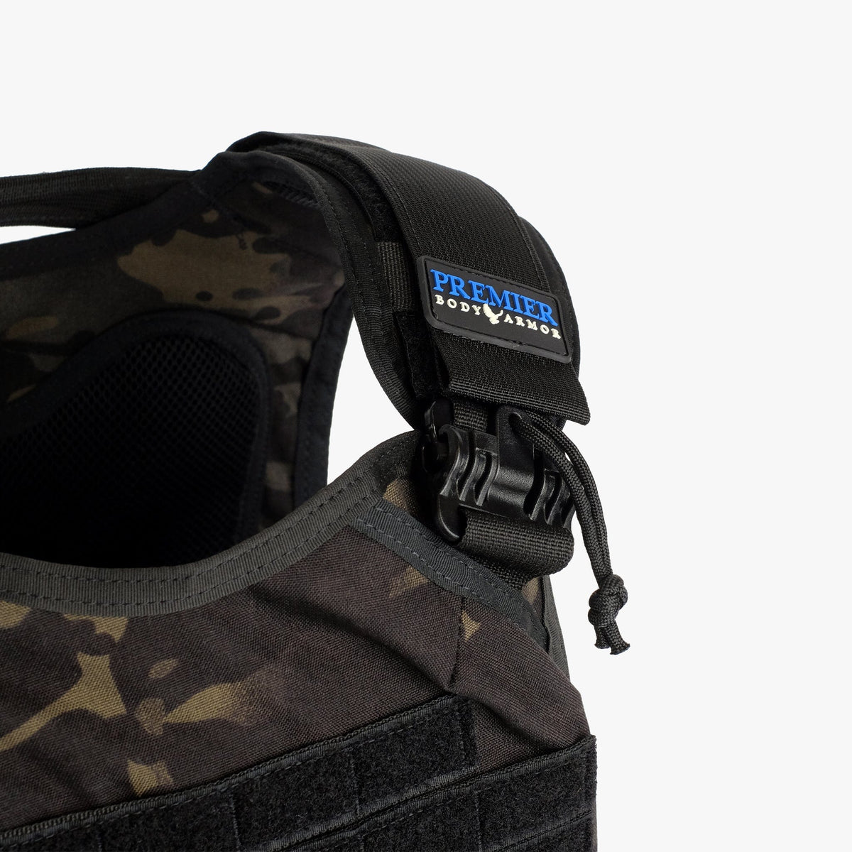 Our quick release shoulder straps. This tactical bulletproof vest is made for standard bulletproof body armor plates in 10x12 inches. Multicam plate carriers available in different colorways. Pair with our polyethylene body armor plates!