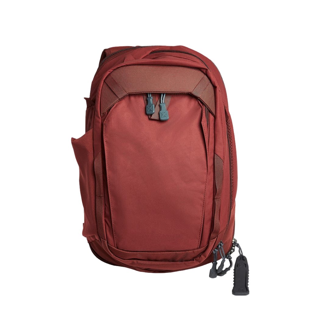 Image of the Vertx transit sling 3.0 in the new color Brick Red. The perfect travel or edc sling bag. 