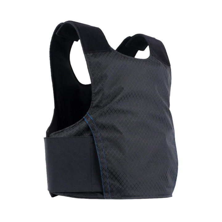 The back of our concealable armor vest. This level 3a body armor vest was designed with comfort and style in mind. 