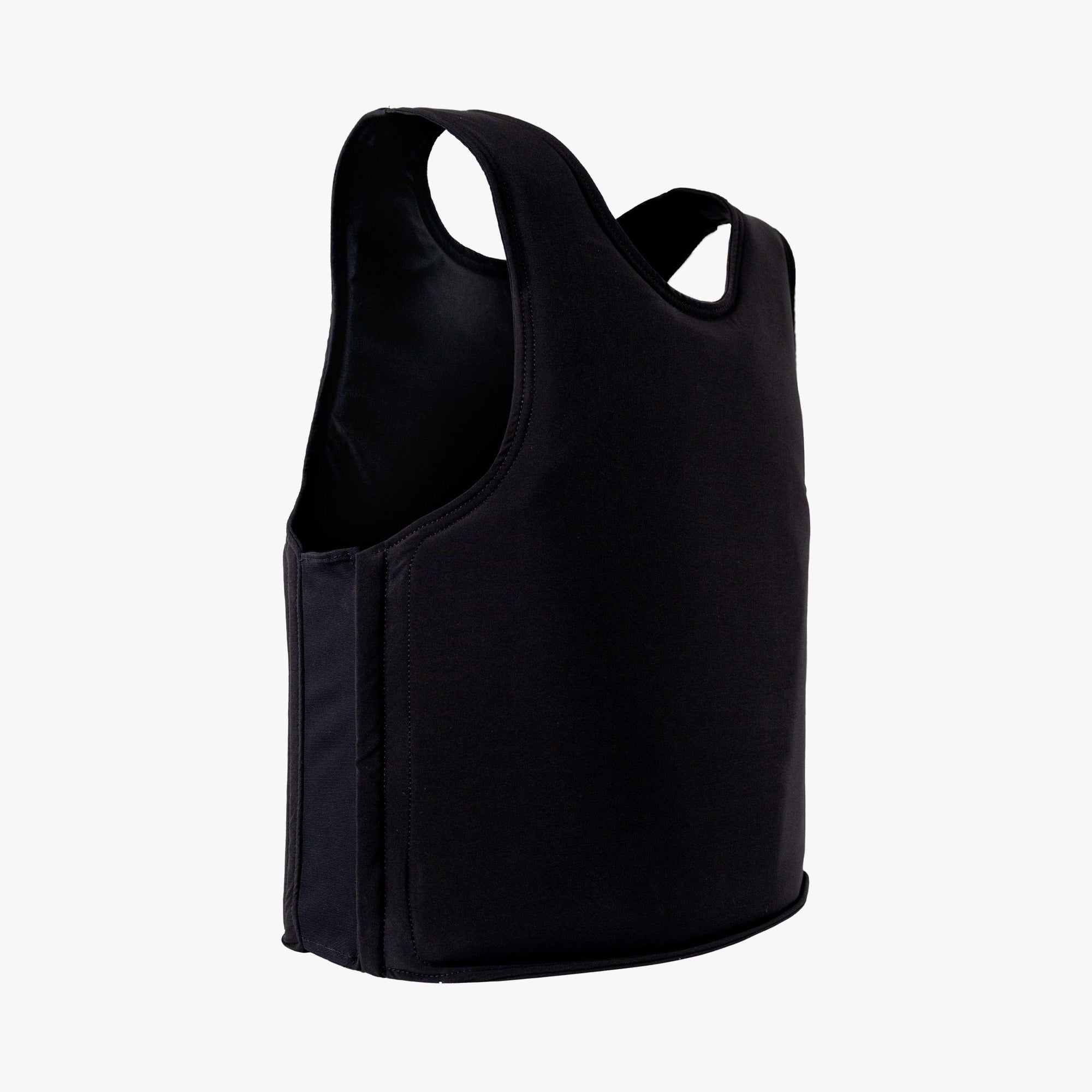 Image of our level 2 body armor vest in white. This ballistic vest is 1/3 lighter than any other bulletproof vest. 