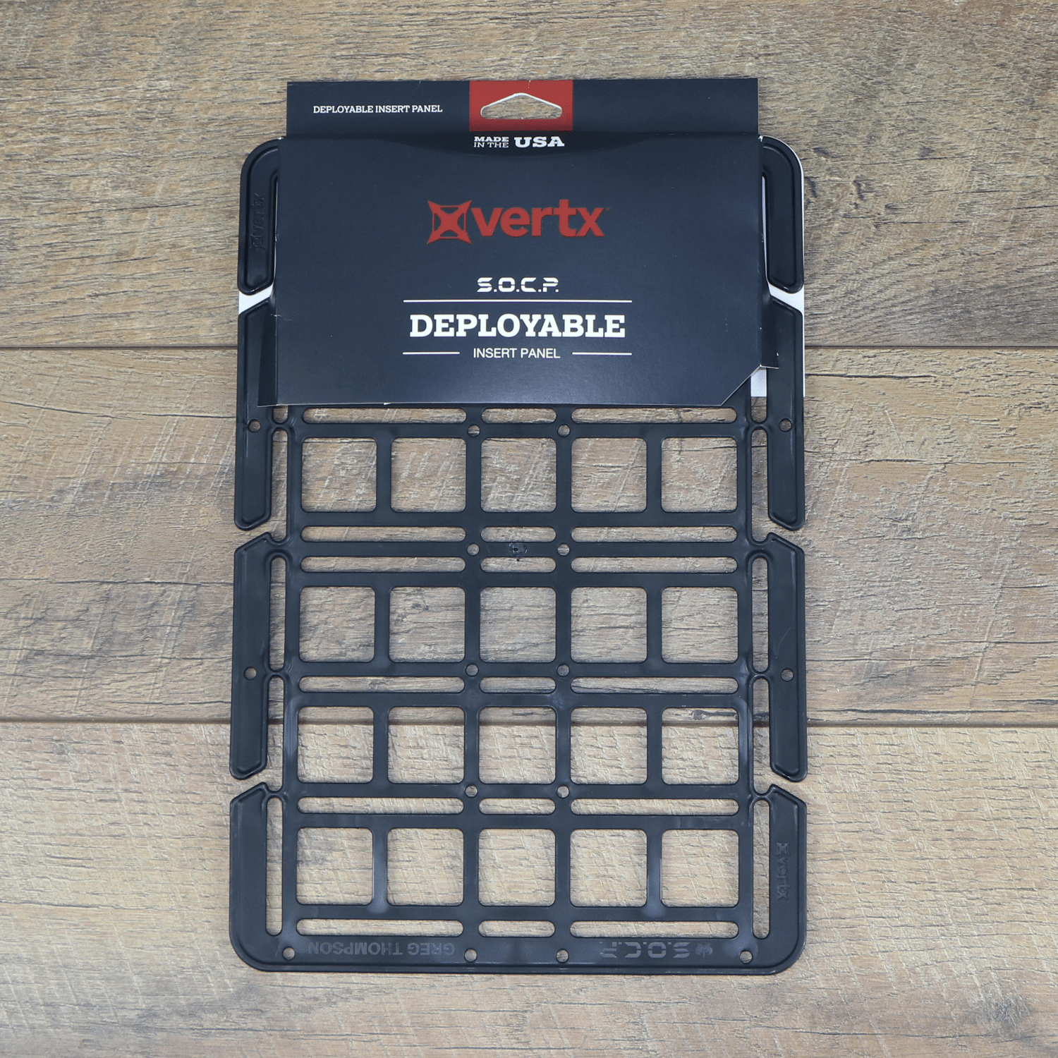 Image of Vertx SOCP deployable insert panel. The best equipment for organizing your tactical gear. 