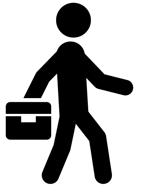 man with suitcase icon